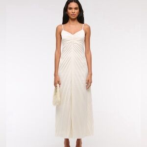 A&F Giselle Sunburst Pleated Maxi Dress